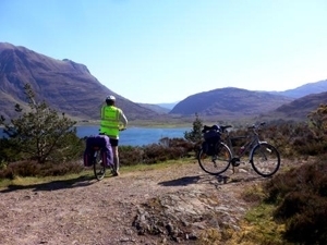 Cycling around Loch Ness